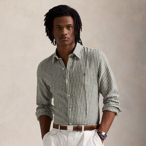 Custom Fit Striped Linen Shirt - Polo Ralph Lauren - Modalova