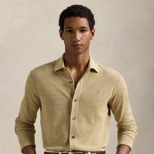 Textured Cotton-Linen Shirt Jumper - Polo Ralph Lauren - Modalova