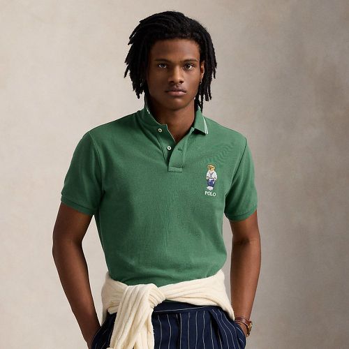 Custom Slim Polo Bear Mesh Polo Shirt - Polo Ralph Lauren - Modalova