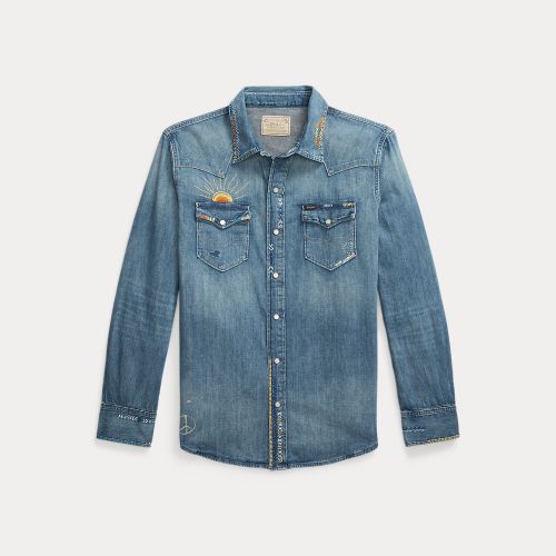 Embroidered Denim Western Shirt - Polo Ralph Lauren - Modalova