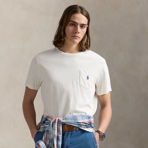 Standard Fit Cotton-Linen Pocket T-Shirt - Polo Ralph Lauren - Modalova