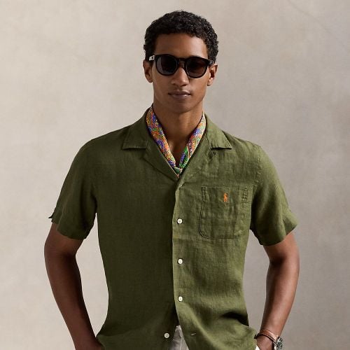 Classic Fit Linen Camp Shirt - Polo Ralph Lauren - Modalova