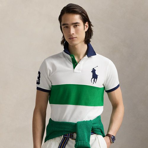 Custom Slim Fit Big Pony Mesh Polo Shirt - Polo Ralph Lauren - Modalova