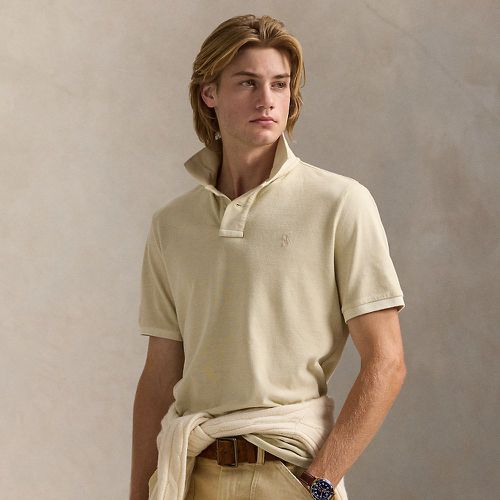 Custom Slim Mineral-Dyed Mesh Polo Shirt - Polo Ralph Lauren - Modalova