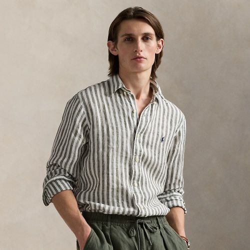 Custom Fit Striped Linen Shirt - Polo Ralph Lauren - Modalova