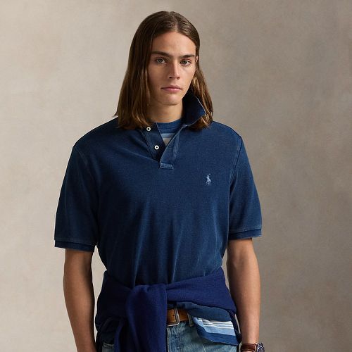 Classic Fit Indigo Mesh Polo Shirt - Polo Ralph Lauren - Modalova