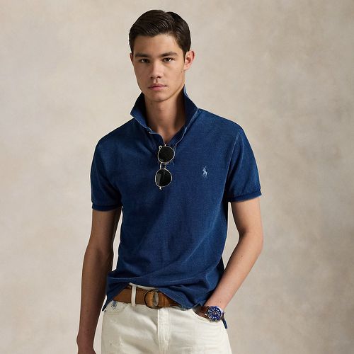 Slim Fit Indigo Mesh Polo Shirt - Polo Ralph Lauren - Modalova