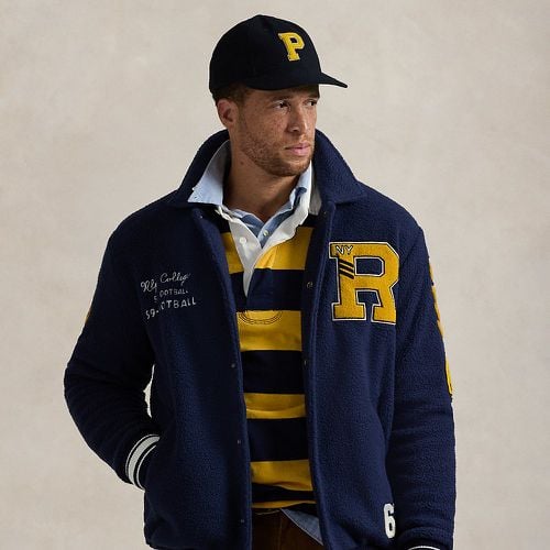 Pile Fleece Letterman Jacket - Big & Tall - Modalova