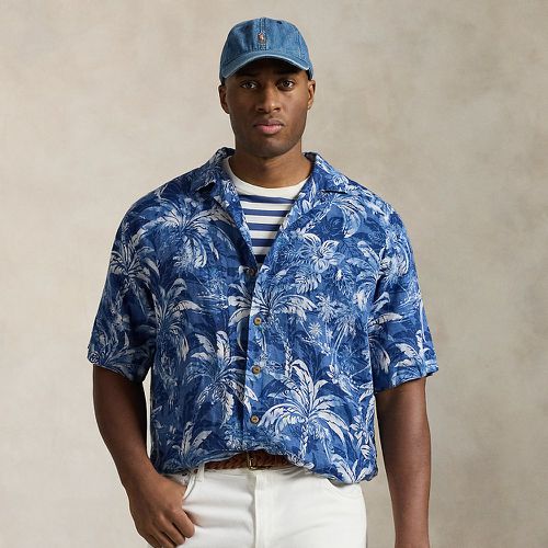 Tropical-Print Linen Camp Shirt - Big & Tall - Modalova