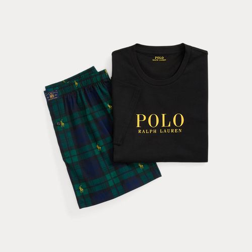 Cotton Jersey & Plaid Short Sleep Set - Polo Ralph Lauren - Modalova