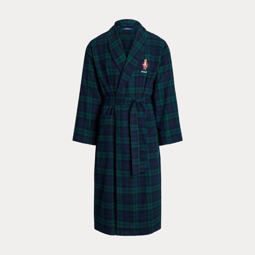 Polo Bear Plaid Flannel Robe - Polo Ralph Lauren - Modalova