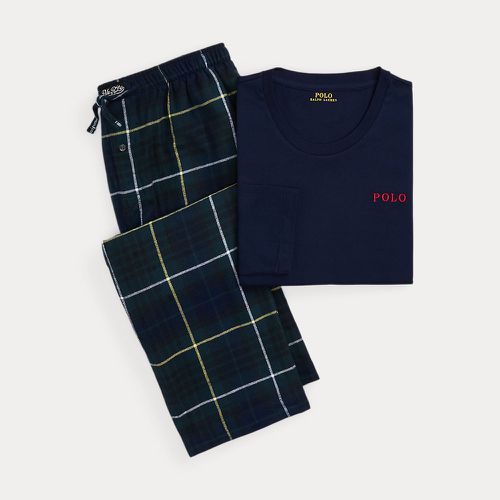 Cotton Jersey & Plaid Flannel Sleep Set - Polo Ralph Lauren - Modalova