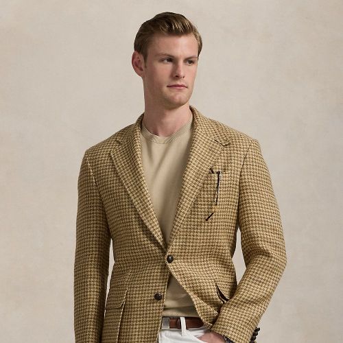 The RL67 Houndstooth Linen-Blend Jacket - Polo Ralph Lauren - Modalova