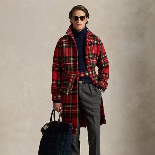Trench balmacaan tweed écossais de laine - Polo Ralph Lauren - Modalova