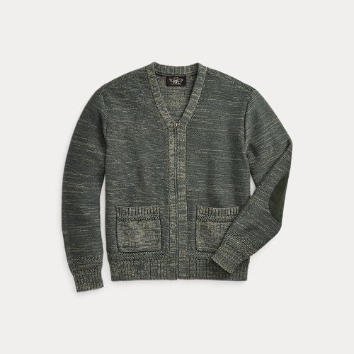 Suede-Trim Cotton-Blend Zip Cardigan - RRL - Modalova