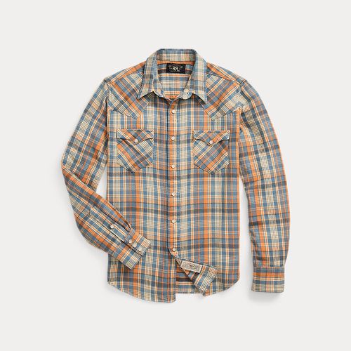 Slim Fit Plaid Twill Western Shirt - RRL - Modalova