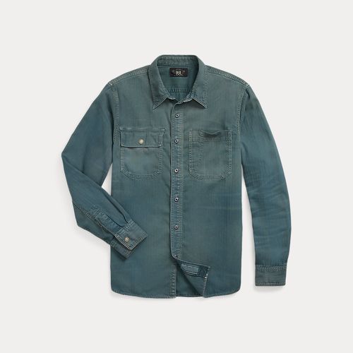 Garment-Dyed Herringbone Twill Workshirt - RRL - Modalova