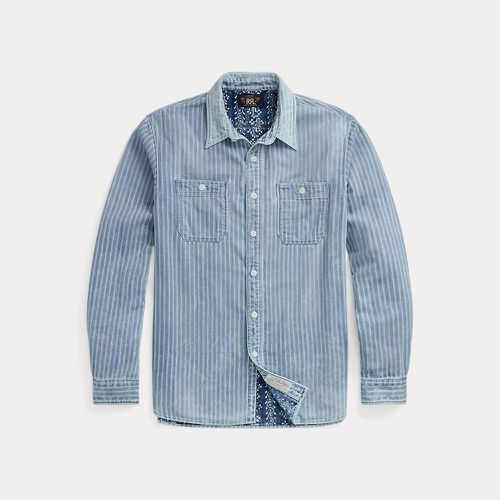 Indigo Striped Double-Faced Workshirt - RRL - Modalova