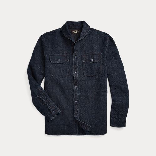 Indigo Jacquard Workshirt - RRL - Modalova