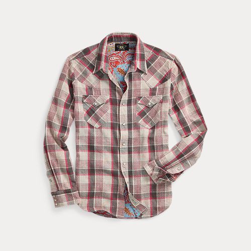 Slim Plaid Double Cloth Western Shirt - RRL - Modalova