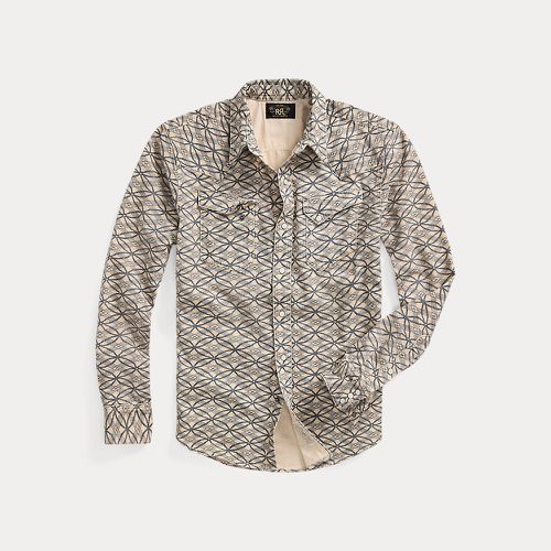 Slim Indigo-Print Denim Western Shirt - RRL - Modalova