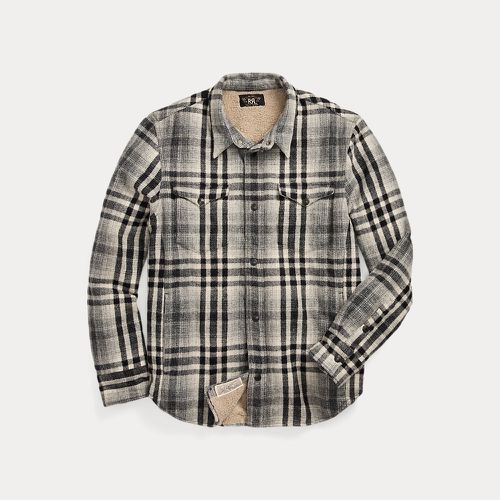 Fleece-Lined Plaid Twill Overshirt - RRL - Modalova