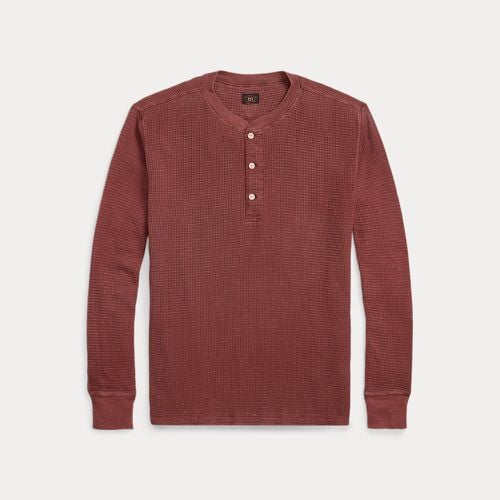 Garment-Dyed Waffle-Knit Henley Shirt - RRL - Modalova