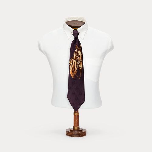 Handmade Horse-Print Silk Jacquard Tie - RRL - Modalova