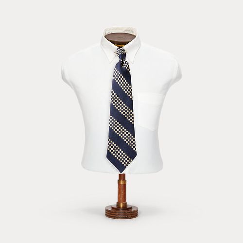 Handmade Checkered-Stripe Silk Tie - RRL - Modalova