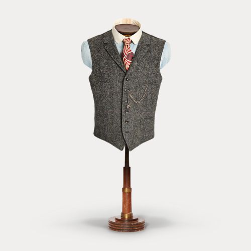 Wool Herringbone Notch-Lapel Waistcoat - RRL - Modalova