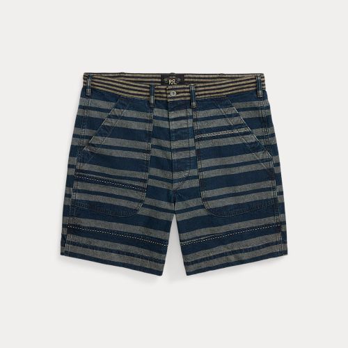 Indigo Striped Linen-Cotton Short - RRL - Modalova