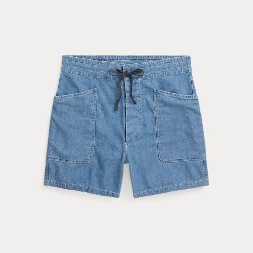 Indigo Cotton-Linen Chambray Short - RRL - Modalova