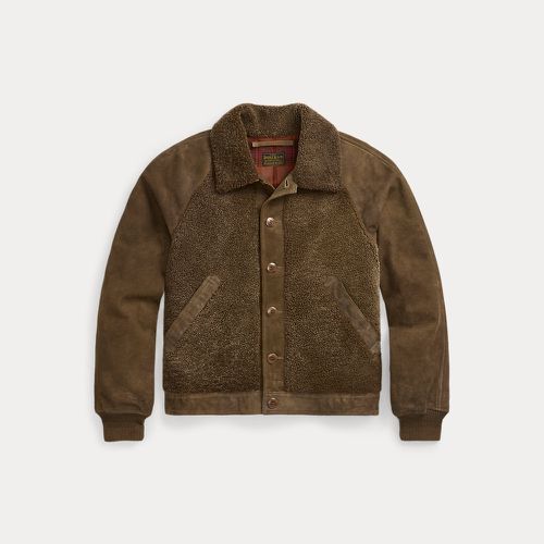 Shearling-Panelled Roughout Suede Jacket - RRL - Modalova