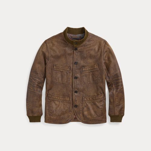 Leather Car Coat - RRL - Modalova