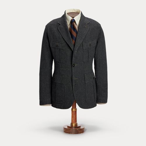 Cotton-Linen Herringbone Blazer - RRL - Modalova