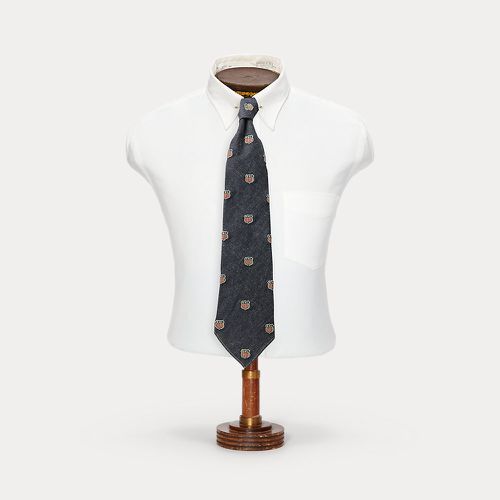 Handmade Shield-Embroidered Denim Tie - RRL - Modalova