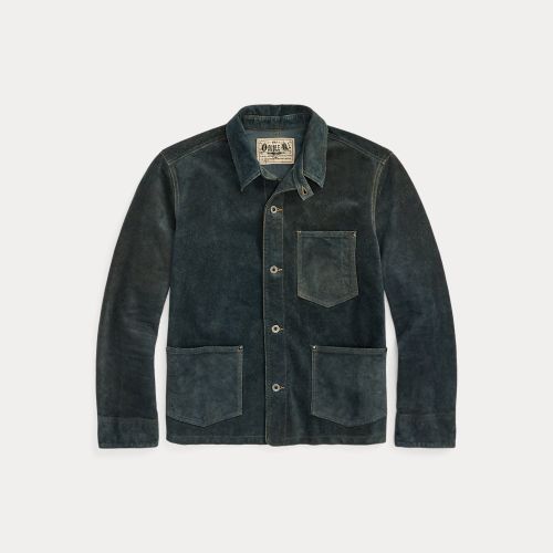 Indigo Roughout Suede Jacket - RRL - Modalova