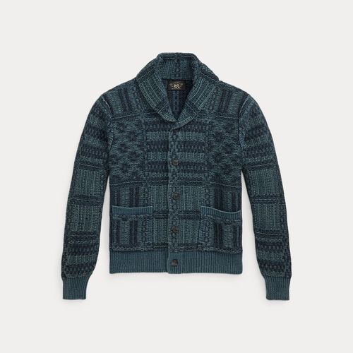 Indigo Jacquard-Knit Cotton Cardigan - RRL - Modalova