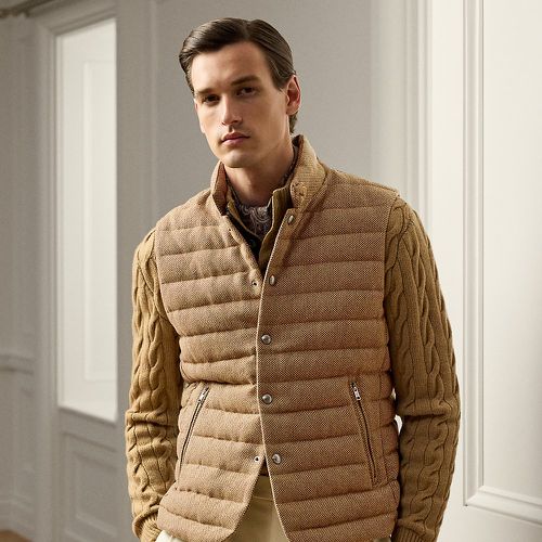 Quilted Tweed Down Gilet - Purple Label - Modalova