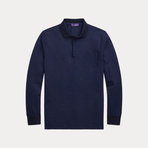 Linen-Cotton Piqué Polo Shirt - Purple Label - Modalova