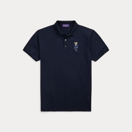 Custom Slim Polo Bear Piqué Polo Shirt - Purple Label - Modalova