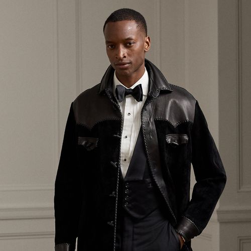 Suede Western Shirt Jacket - Purple Label - Modalova