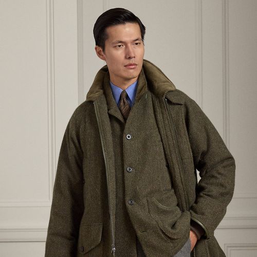 Wool-Cashmere Herringbone Jacket - Purple Label - Modalova