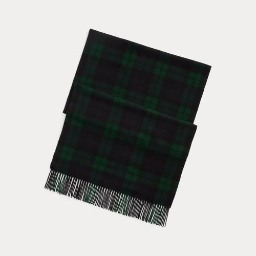 Plaid Cashmere Fringe Scarf - Purple Label - Modalova