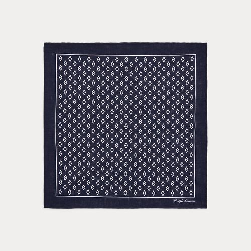 Diamond-Print Linen Pocket Square - Purple Label - Modalova