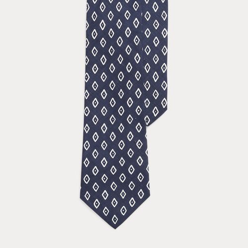 Diamond-Print Linen-Silk Tie - Purple Label - Modalova