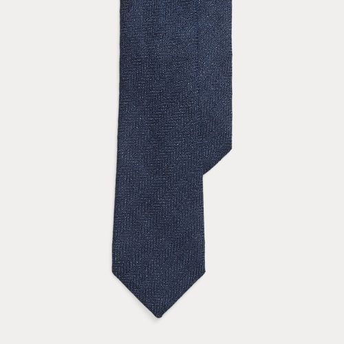 Linen-Silk Herringbone Tie - Purple Label - Modalova