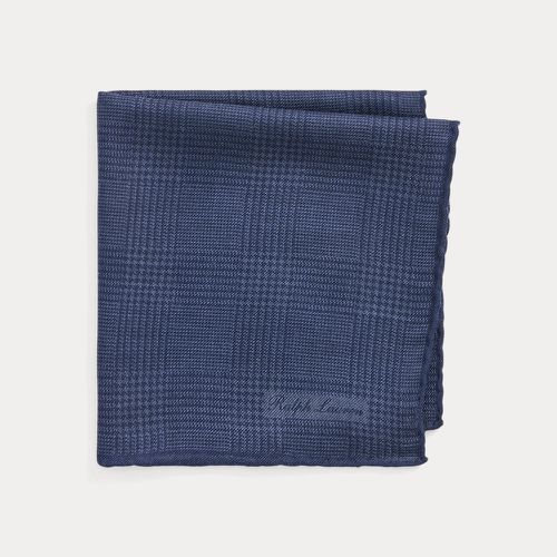 Glen Plaid Cashmere-Silk Pocket Square - Purple Label - Modalova