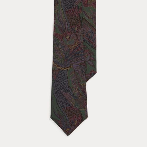 Paisley-Print Silk Tie - Purple Label - Modalova