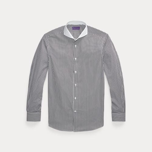 Bengal-Stripe Poplin Shirt - Purple Label - Modalova